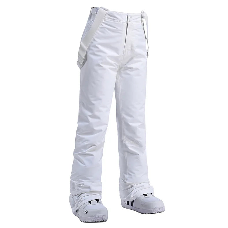 Cheap Women's and Men's Ice Snow Pants Outdoor Snowboarding Clothing Strap Trousers Skiing Suit Wear 10K Waterproof