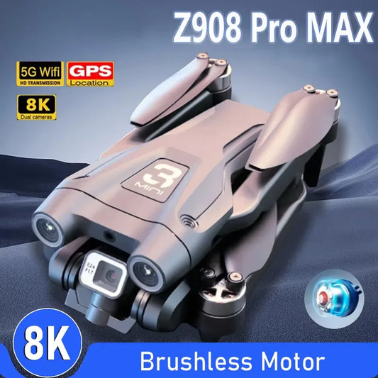 2025 New Z908 Pro /MAX 8K Drone ESC Professional 8K Dron Optical Flow Localization 3sided Obstacle Avoidance Quadcopter Toys