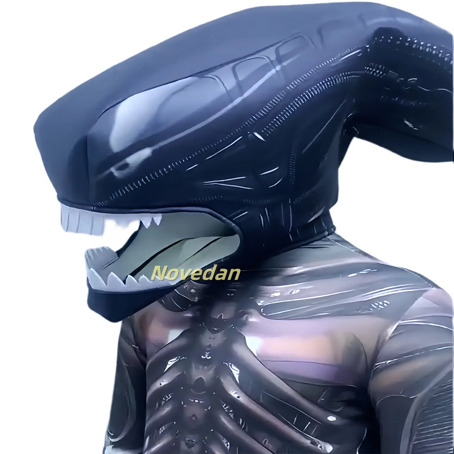 Alien Xenomorph Costume Kids Adult Sci-Fi Movie Romulus Head Mask Suit Scary Space Monster Outfit for Halloween Cosplay Costume