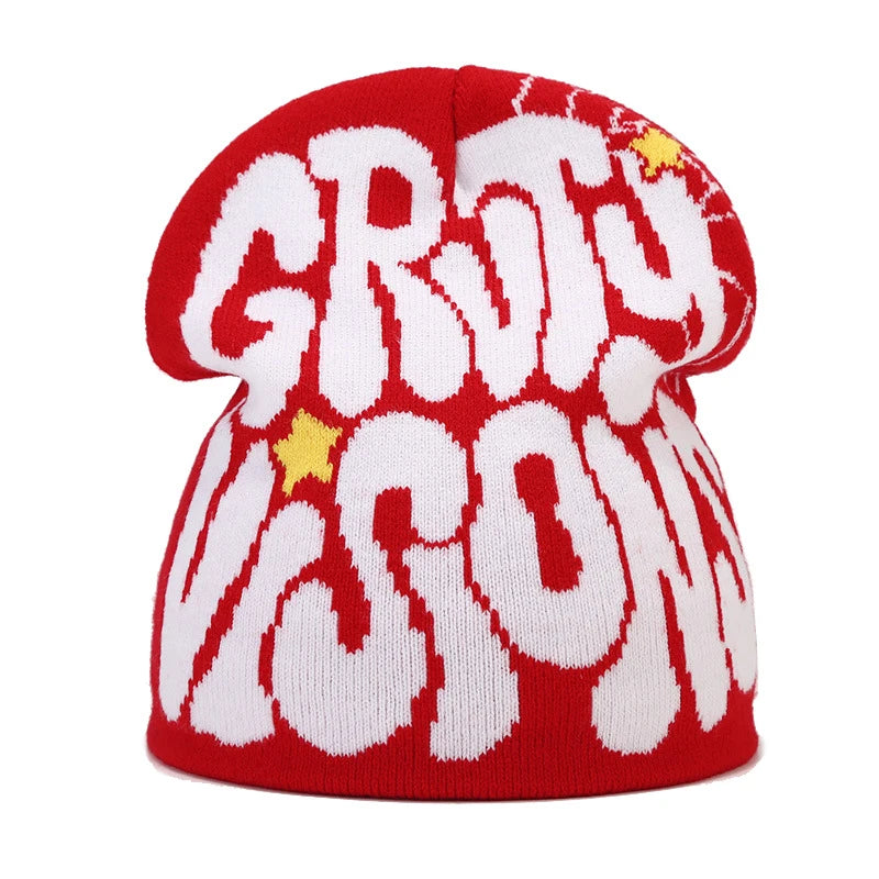 Bocca Beanie Y2K Knitting Hat For Men Women Warm Winter Autumn Letter Cartoon Streetwear Knitting Cap Hip Hop Gorras New Fashion
