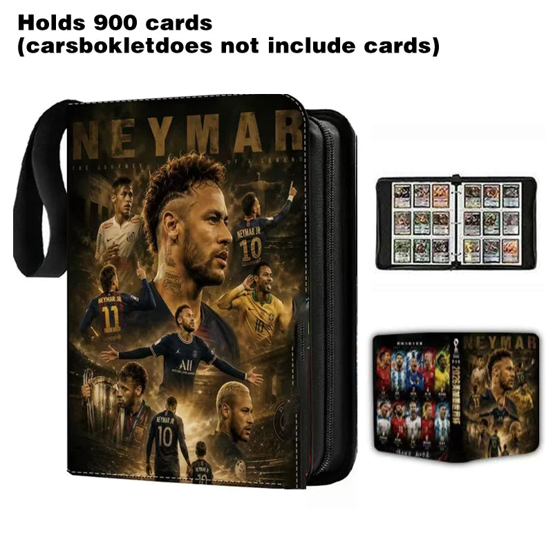 2026 World Cup Football Star Ronaldo Messi Mbappé 400/900pcs Album Book Folder Card Slots Collections Zipper Card Binder Holder