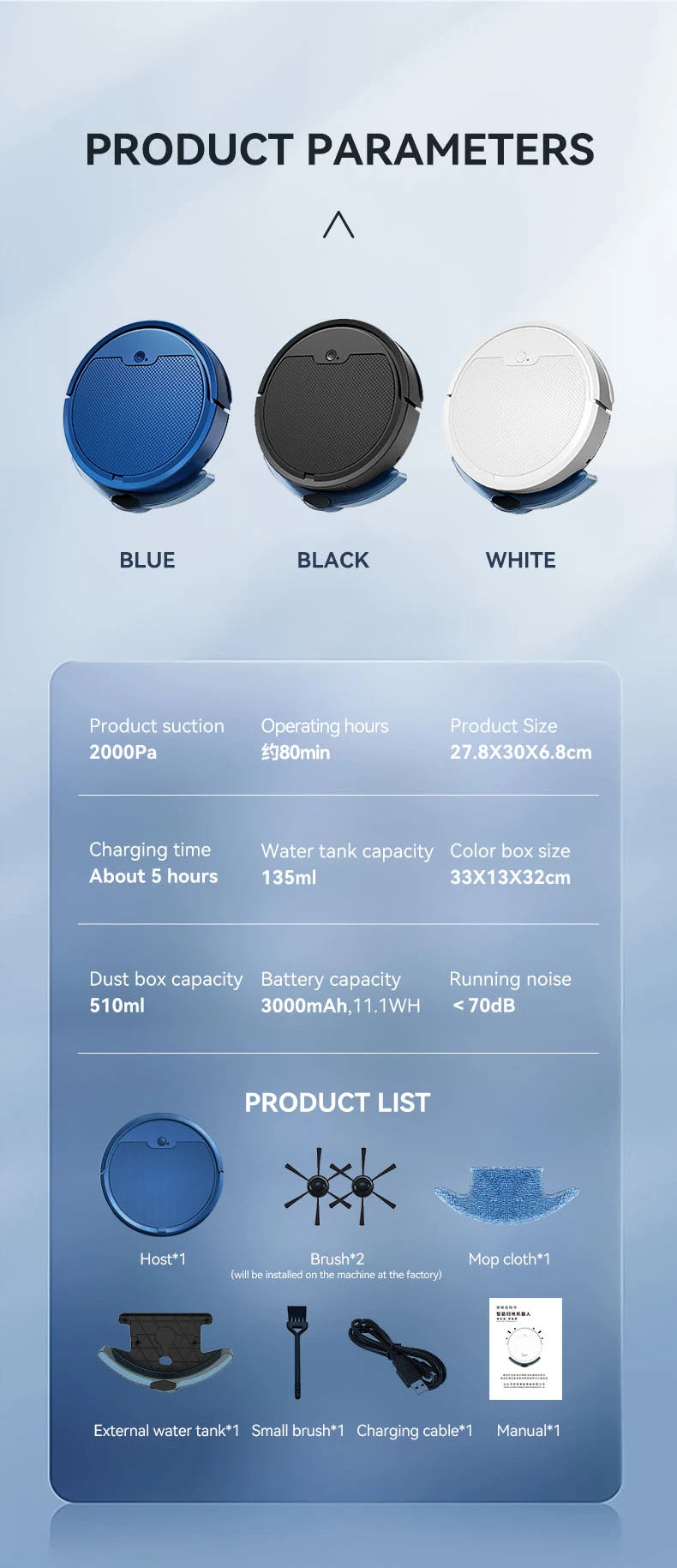 New  3 In 1 Sweeping and Vacuuming Wireless Vacuum Cleaner Smart Sweeping Robot Home Sweeper Sweeping Robots For Home