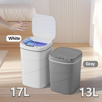 Smart Sensor Touchless Automatic Closing Trash Can Battery Powered for Kitchen Bathroom House Office