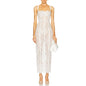 Black Lace Patwork Sleeveless Maxi Dress for Women 2025 Summer Sexy Bodycon Party Dresses Fashion Summer Celebrity Club Wear