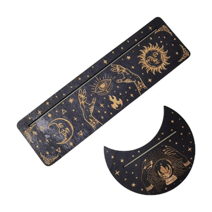 Wooden Tarot Card Stand Holder Moon Phases Altar Base Moon Shape And Rectangle Cards Holder For Witch Divination Tools