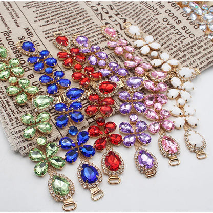 1 pcsOf Fashionable Rhinestone Metal Slipper Chains And Bread Shoes Bikini Women's Shoes Metal Slippers Women's Open Toe