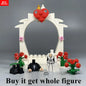 MOC Bricks Figure bracelet diamon bride groom Marriage Marry wedding Chain Building Blocks Assembled Kids Friends Toys Gift