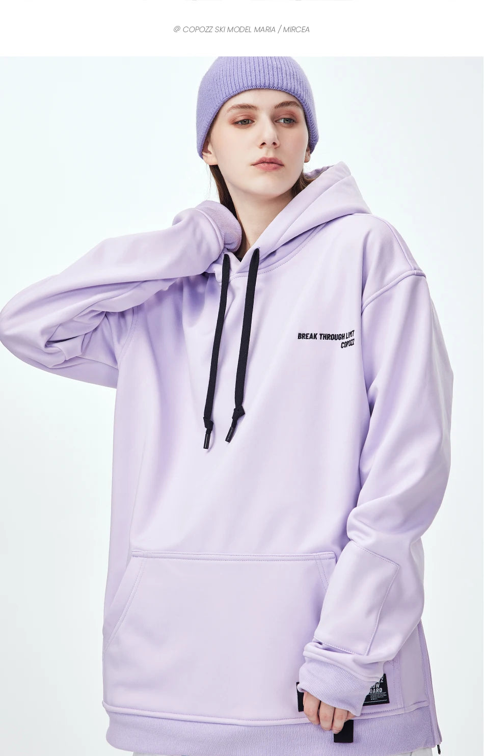 Oversize Ski Hoodie Men Women Warm Windproof Waterproof Snow Hoodie Ski Jacket Skiing Snowboarding Hooded Jackets Ski Equipment