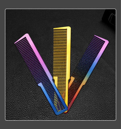 Professional Electroplated Clipper Comb 3 Colors Barber Comb Stylist Styling Tool Accessories Salon Anti-static Hair Cut Comb