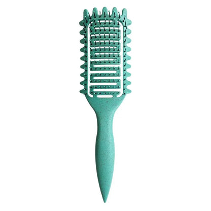 3 in 1 Curl Define Styling Brush Hollow Out Detangling Hair Brush Tangled Hair Comb