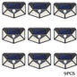 1-12 Pack Solar Lights Outdoor 100 LED Wall Lamp Motion Sensor Lights Waterproof Solar Street Light for Garden Porch Yard Garage