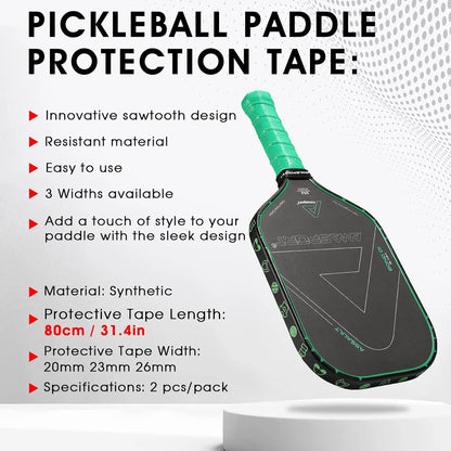 Pickleball Paddle Protection Tape - Paddle Head Edge Guard - Racket Edge Protection Tape -Pickleball Lead Tape- 2 Units Pack