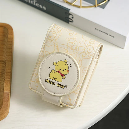 Hello Kitty Fashion Portable Makeup Mirror with Cosmetic Bag Lightweight Travel Touch-up Kit Protective Case Storage Best Gift