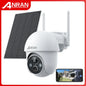 ANRAN 5MP 2K Solar Camera Rechargeable Battery PIR Humanoid Detection Outdoor PTZ Wireless WIFI Camera Full Color Night Vision