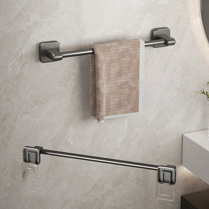 Wall Mounted Towel Holder Slipper Rack Bathroom Storage Rack Holder Without Drilling Bathroom Horizontal Bar Towel Rack