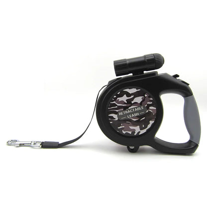 CAMO Dog Retractable Leash with Light Automatic Extendable Large Pet Lead Strong Pets Traction Rope for Big Dogs Walking 190 kg