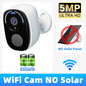 5MP 4G Solar Security Camera 2.4G WiFi Wireless Outdoor Color Night Vision Battery Powered Support PIR Waterproof Two-Way Audio