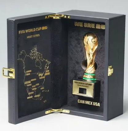 FIFA 2026 USA Canada Mexico World Cup 3D Trophy Model Ornament Collectible Souvenir Football Fan Gift Decor Figurine