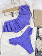 Bikini 2025 Sexy Swimwear Swimsuit Women Big Ruffle Single Shoulder Bikinis Set Bathing Suit Beach Bikini Female Push Up Tankini
