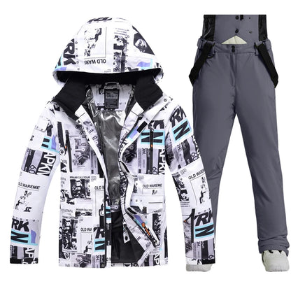 Ski Suit Men And Women Super Warm Thicken Waterproof Windproof Winter Snow Suits Skiing And Snowboarding Jackets + Pants Brands