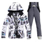 Ski Suit Men And Women Super Warm Thicken Waterproof Windproof Winter Snow Suits Skiing And Snowboarding Jackets + Pants Brands