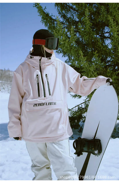 3L Ski Wear Women Man Hooded Sweater Reflective Trend Ski Coat Thickened Warmth and Waterproof Ski Equipment Ski Jacket Women