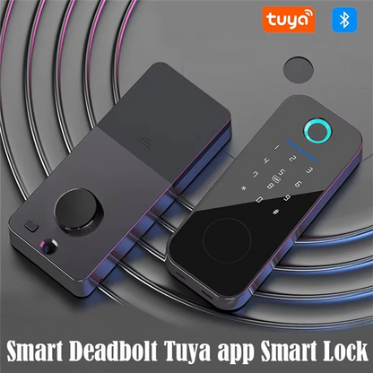 A72T Tuya App Remote Control Smart Door Lock Indoor House Electronic Lock Deadbolt Withkeys Lock