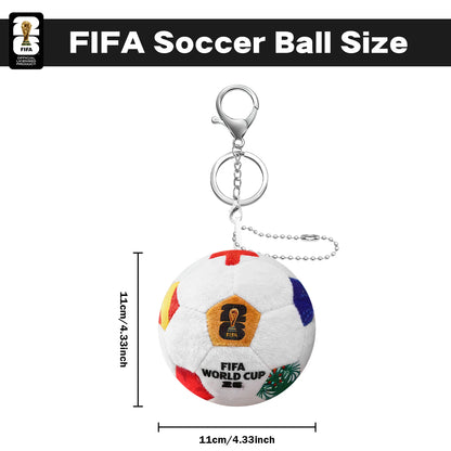Official Authentic 2026 FIFA World Cup Soccer Ball Plush Keychain, World Cup Soccer Ball Backpack Charm, Rearview Mirror Pendant