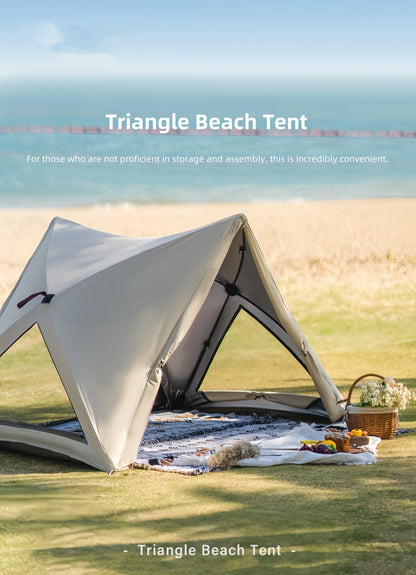 Camping Tent Beach Tent 3-4 Person Family Foldable Shelter Waterproof Automatic Setup For Camping Hiking Traveling