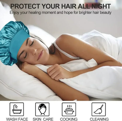 Hundreds of High Elasticity Hair Care Cap Moon Hat Wrapped Headscarf Beauty Cap Shower Cap Female Nursing Satin Sleeping Cap