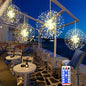 4PCS 360/480LED Solar Fireworks Lights Outdoor Waterproof Hanging 8 Modes Star Burst Light For Party Wedding Garden DIY Decor