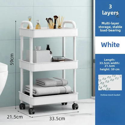Multi-Layer Trolley Rack Kitchen Floor Bedroom Baby Snacks Mobile Bathroom Bathroom Storage Storage Rack