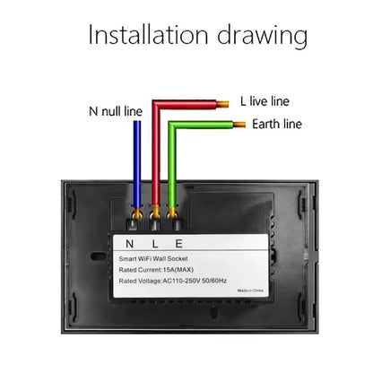 Melery WIFI Smart Wall Socket US Electrical Plug Outlet Power Monitoring Touch Switch Wireless Remote,Alexa Google Home Kitchen