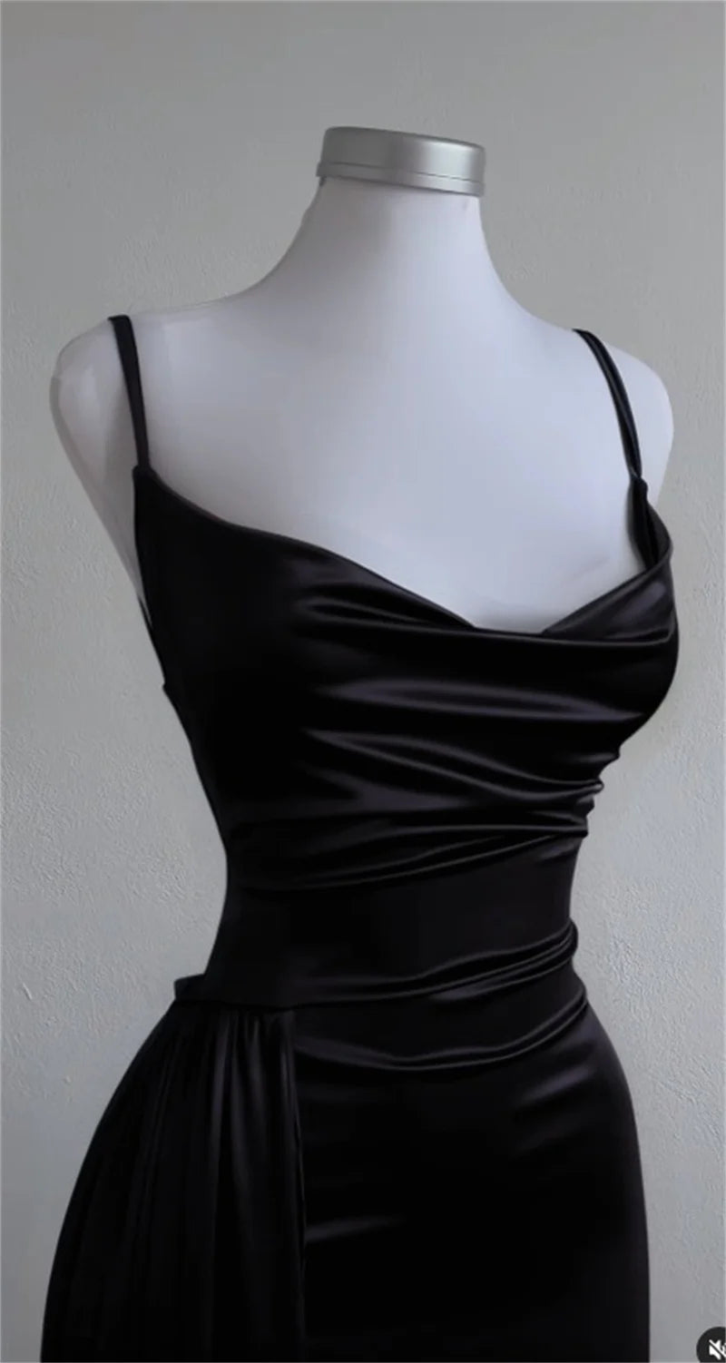 Y2K Backless Sleeveless Long Dress Women Summer Lace Up Swinging Collar Party Club Evening Black Dresses Sexy Slim Sundress