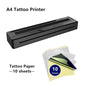 Portable Bluetooth Thermal Tattoo Printer Inkless M8 Beginners&Pros Wireless Tattoo Stencil Printer Suitable for Phone/Tablet/PC
