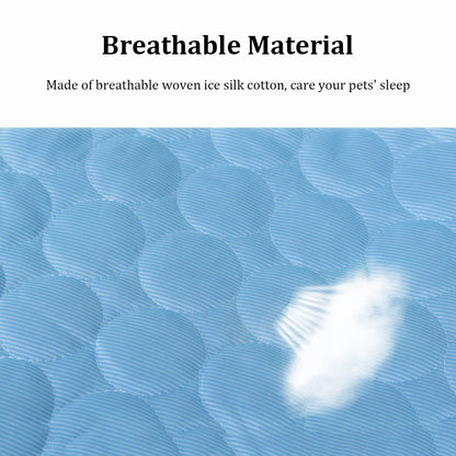 Dog Cooling Mat Summer Pad Mat For Dogs Cat Ice Silk Blanket Sofa Breathable Pet Dog Bed Summer Washable For Small Large Dog Cat