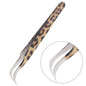 Leopard Eyelash Tweezers Stainless Steel High Quality Lash Tweezer For Lashes Extension Anti-Static 3D Accurate Clip Makeup Tool