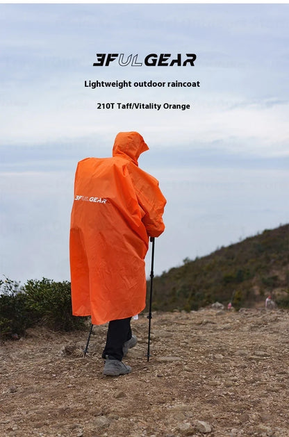 3F UL GEAR Sleeve Raincoat Lightweight Windproof and Waterproof PU5000mm 3D Silicon Coating Fabric About 180g Nylon Polyester