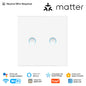 MOES Matter Tuya WiFi Smart Concave Glass Panel Light Switch Neutral Wire Required Compatible with Alexa Google Home SmartThings