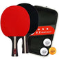 Professional Table Tennis Racket Set with 2 Paddles And 3 Balls - Includes Storage Bag Ping Pong Kit for Sports Enthusiasts