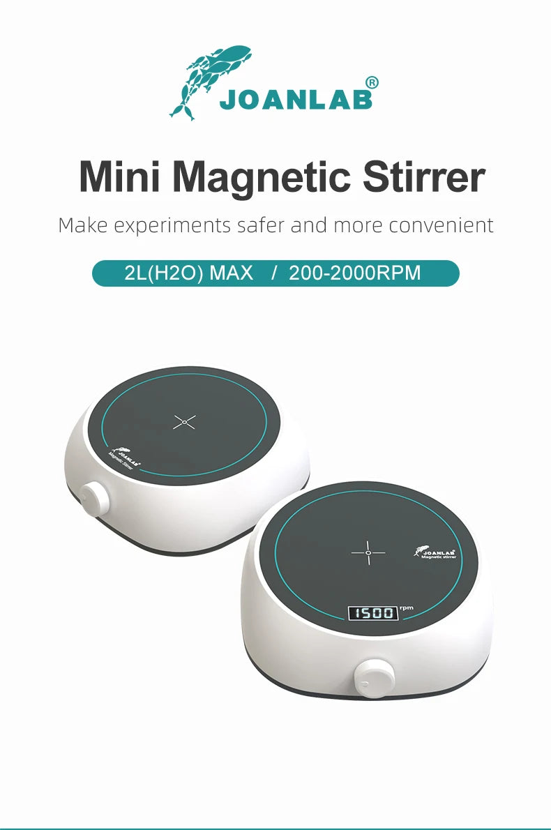 JOANLAB Mini Magnetic Stirrer Laboratory Liquid Mixer Magnetic Mixer With Stir Bar