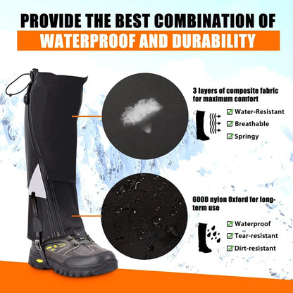Legging Gaiter Travel Outdoor Leg Warmers Hiking Skiing Waterproof Winter Shoe Cover Boot Tourist Foot Protection Guard