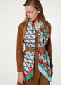 Foreign trade original single Italian autumn and winter new fashion brand printed light luxury shawl scarf