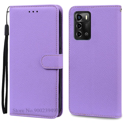 For ZTE Blade V40 Vita Case Soft Silicone Back Cover For ZTE Blade V40 Vita Case Leather Wallet Flip Cover Fundas