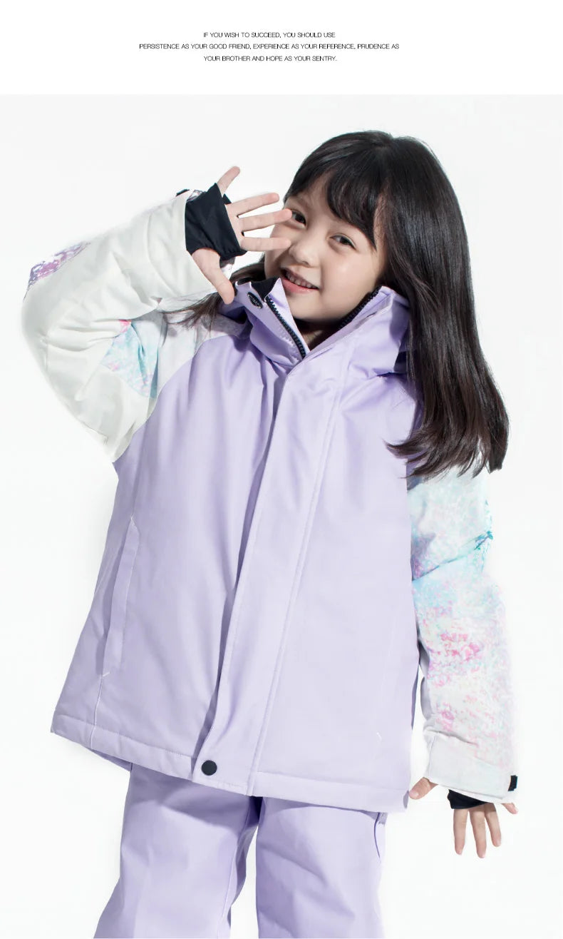 VECTOR Ski Professional Children's Ski Jacket Warm Waterproof Boys Girls Outdoor Skiing Snowboarding Winter Ski Kids
