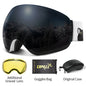 Frameless Anti-Fog Ski Goggles Night Lens Box Set 100% UV400 Protection Ski Snowboard Anti-Slip Strap Snow Goggles for Men Women