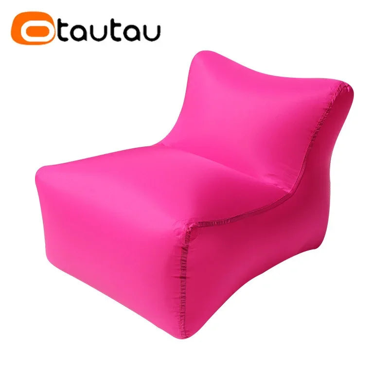 OTAUTAU Small Portable Inflatable Chair Outdoor Camping Ottoman Stool Beach Pool Floats Lounger Sofa Furniture Adults Kids SF108