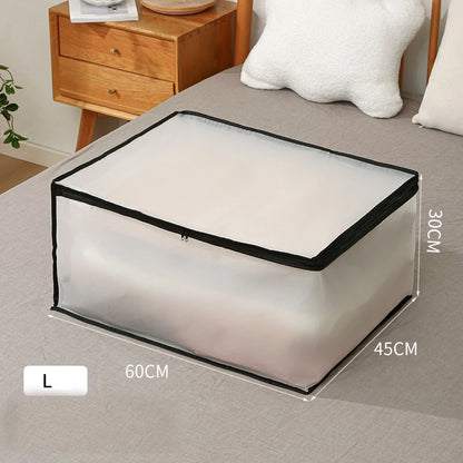 Underbed Storage Bag Foldable Quilt Bag Wardrobe Clothes Storage Box Dustproof Organizer Large Capacity Quilt Storage Bag