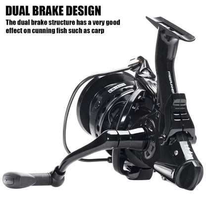 Carp Fishing Reel Spinning Strong Double Drag 12-15kg Molinete Carretilha De Pesca Olta Makaralar Sea Reels Accessories Mar