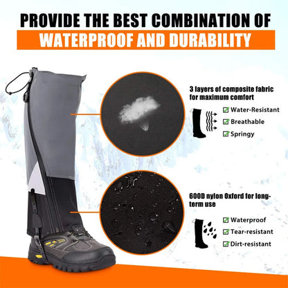 Legging Gaiter Travel Outdoor Leg Warmers Hiking Skiing Waterproof Winter Shoe Cover Boot Tourist Foot Protection Guard